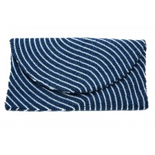 Navy + White Wave